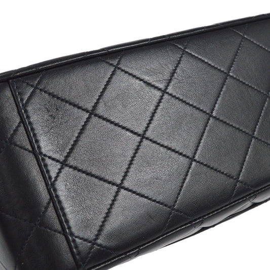 CHANEL Classic Flap Maxi Chain Shoulder Bag Black Lambskin 87291