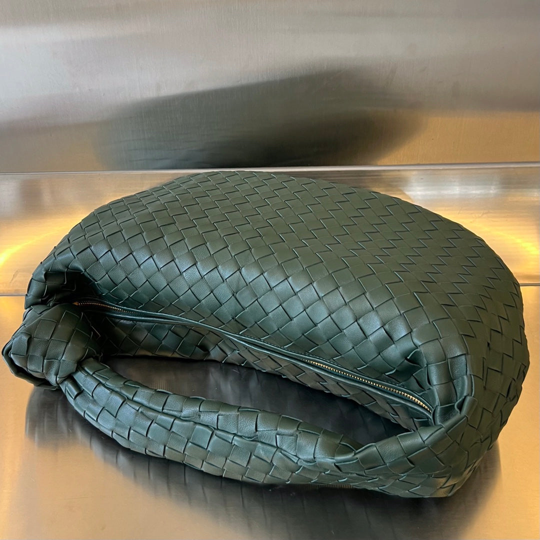 Luxury Bottega Veneta SMALL JODIE 48 DARK GREEN CALFSKIN