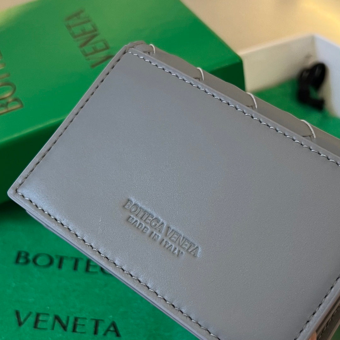 Luxury Bottega Veneta INTRECCIATO BUSINESS 11 GRAY CALFSKIN CARD CASE