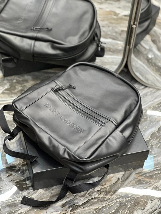 Luxury Saint Laurent BACKPACK 37 IN ECHO GRAY CALFSKIN