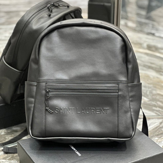 Luxury Saint Laurent BACKPACK 37 IN ECHO GRAY CALFSKIN