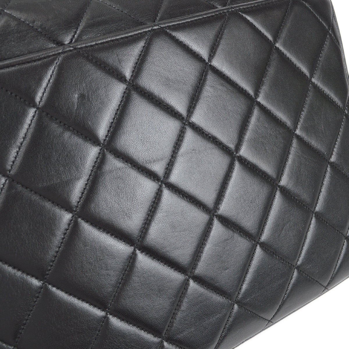 CHANEL 1994-1996 Big CC Straight Flap Medium Black Lambskin 56976
