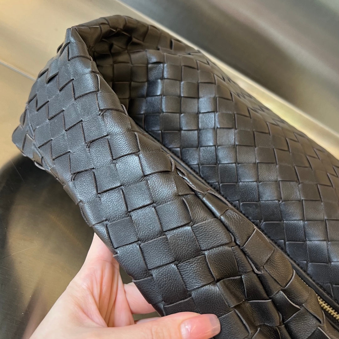 Luxury Bottega Veneta SMALL JODIE 48 BLACK CALFSKIN