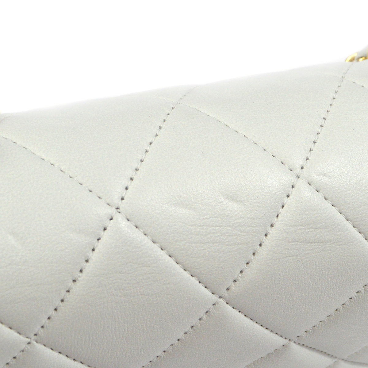 CHANEL 1996-1997 Diana Flap Small White Lambskin 97456