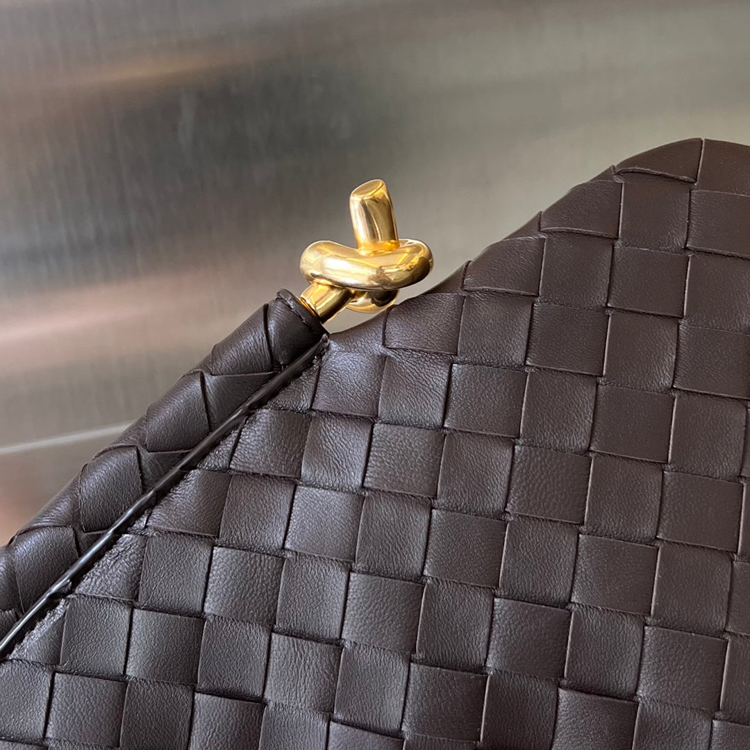 Luxury Bottega Veneta MINI SOLSTICE 30 CHOCOLATE LAMBSKIN