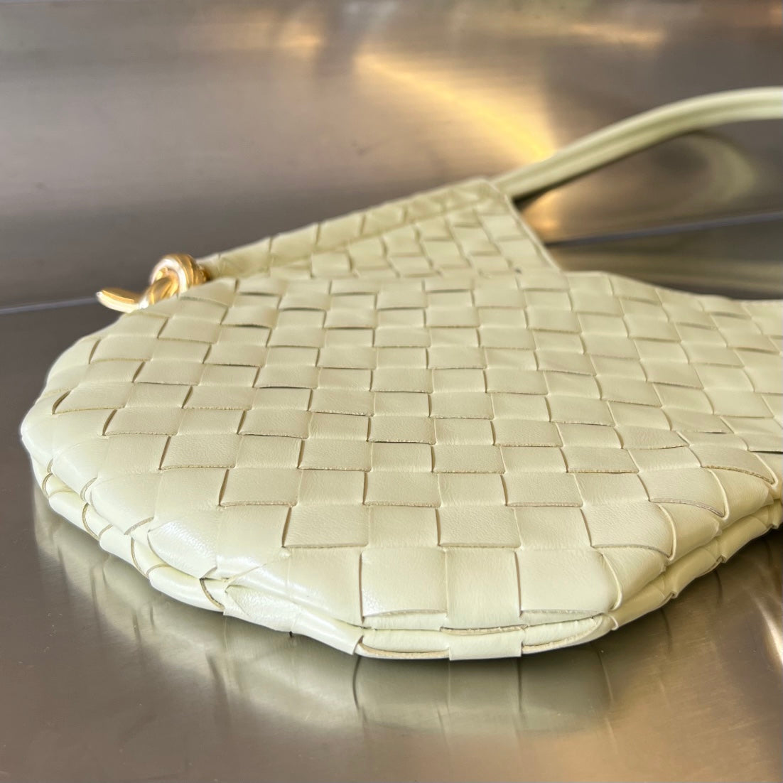 Luxury Bottega Veneta MINI SOLSTICE 30 DARK CREAM LAMBSKIN