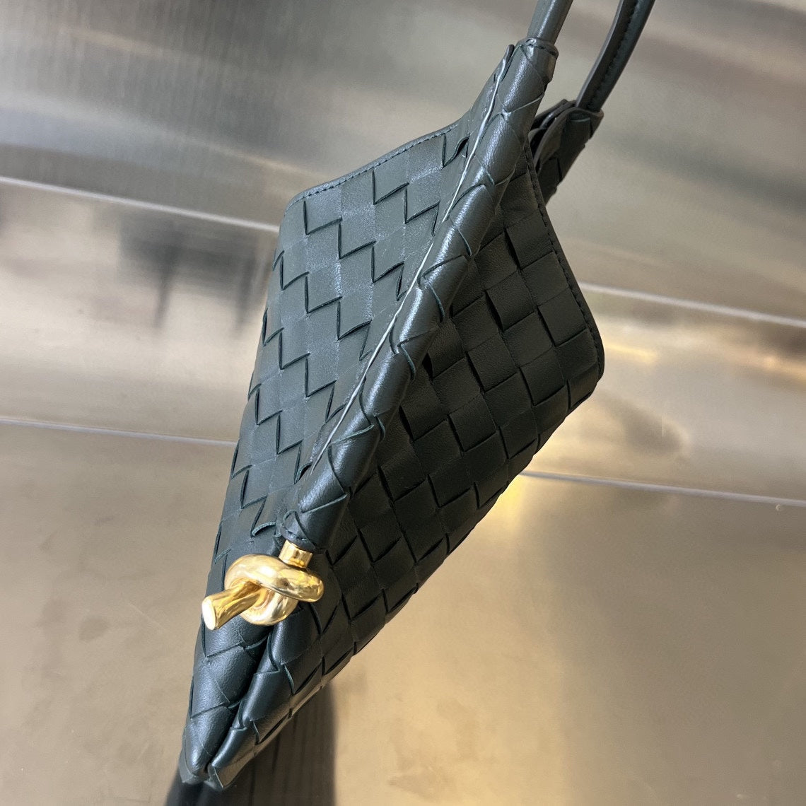 Luxury Bottega Veneta MINI SOLSTICE 30 BLACK LAMBSKIN