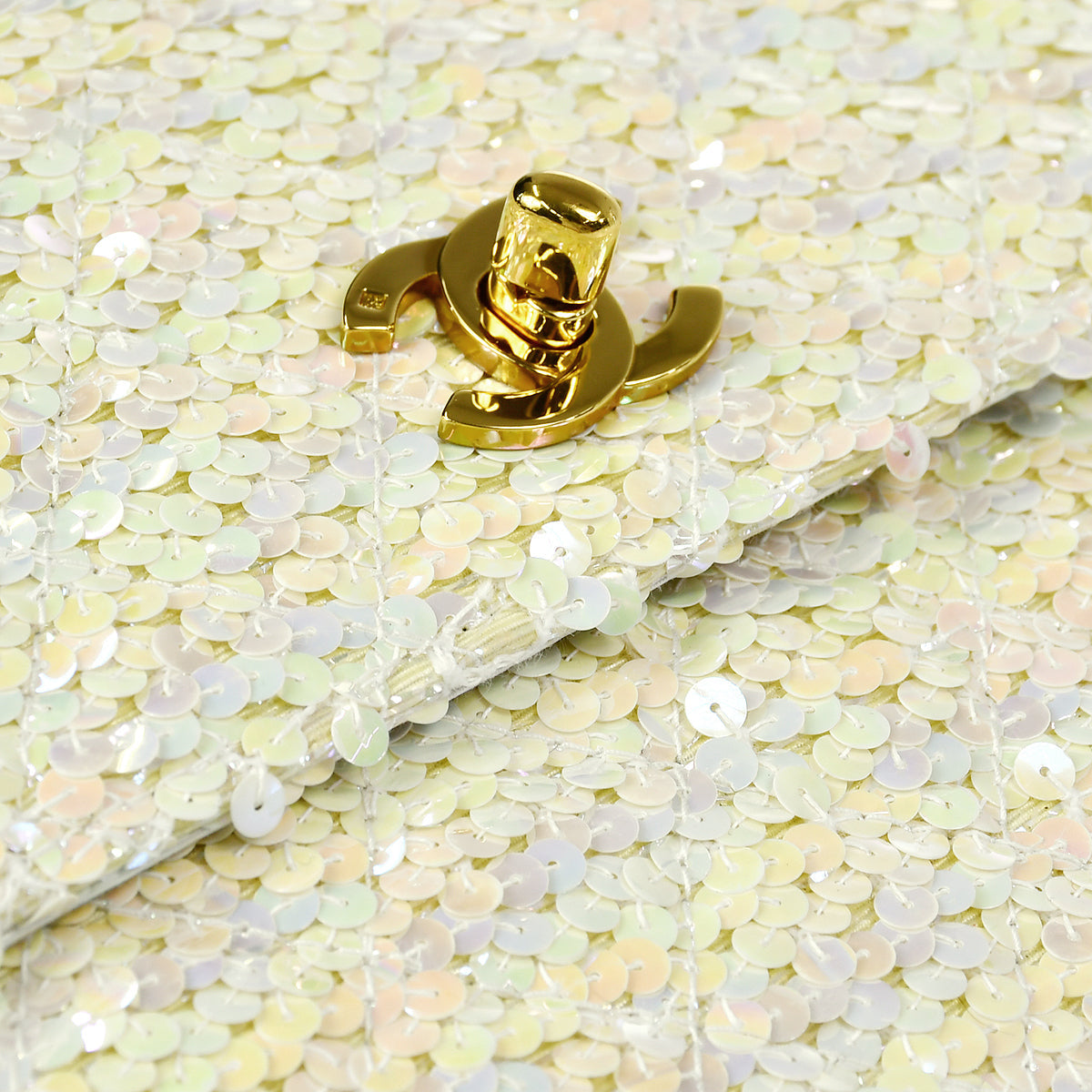 CHANEL * 1989-1991 Straight Flap Medium Sequin 67892