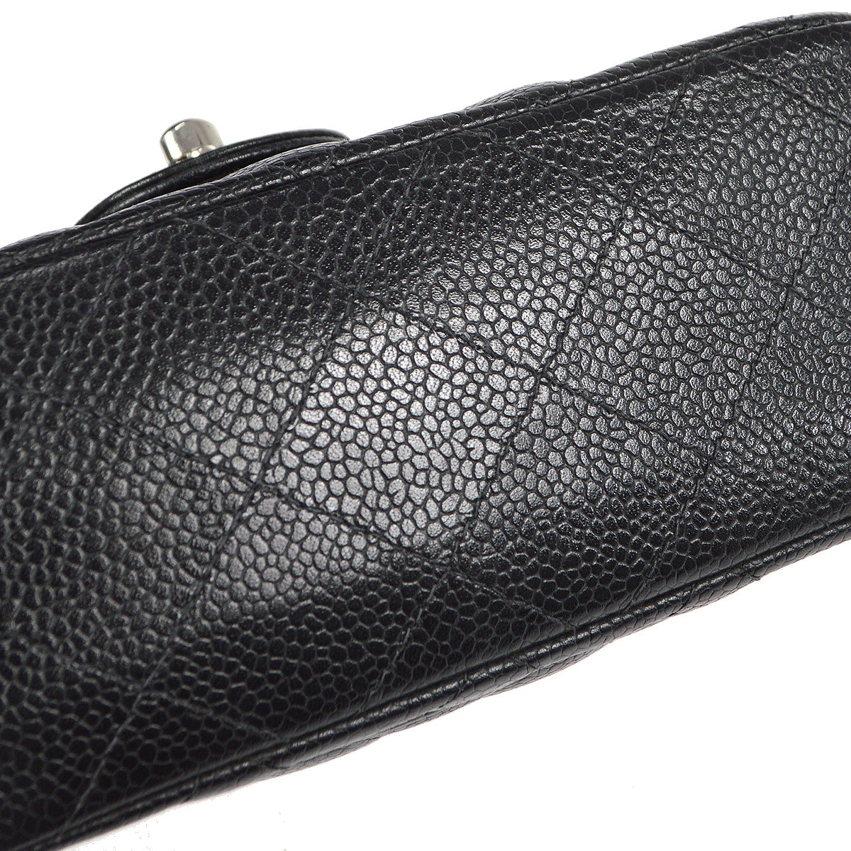 CHANEL 2004-2005 Classic Flap Mini Square 17 SHW Black Caviar 78282