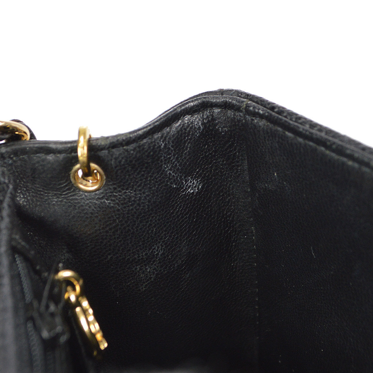 CHANEL 2003-2004 Classic Flap Mini Square 17 Black Caviar 78316