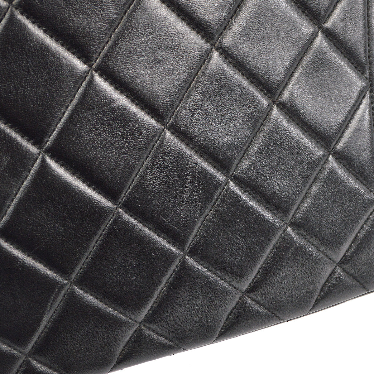 CHANEL 1994-1996 Border Flap Medium Black Lambskin 87840