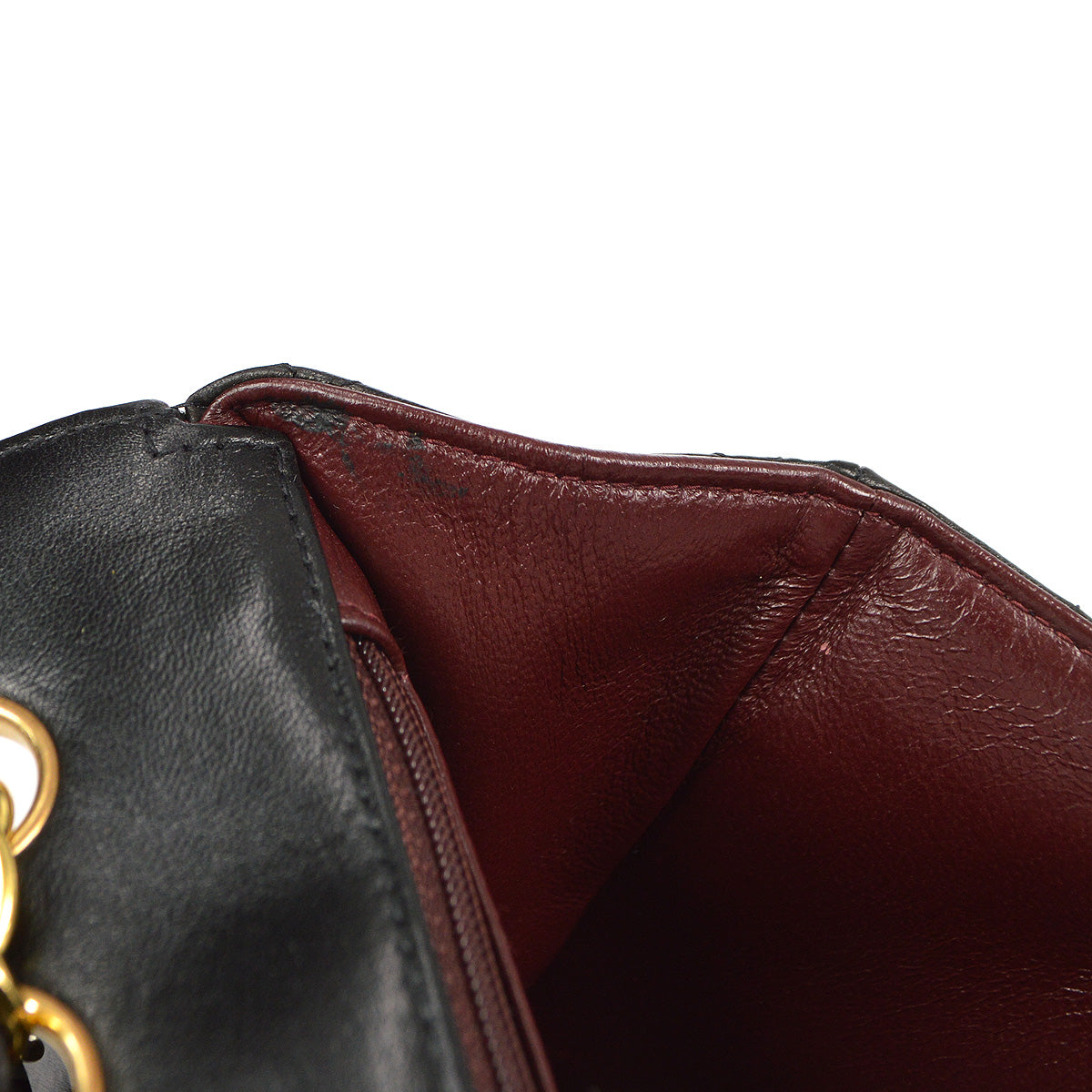 CHANEL 1994-1996 Border Flap Medium Black Lambskin 87840