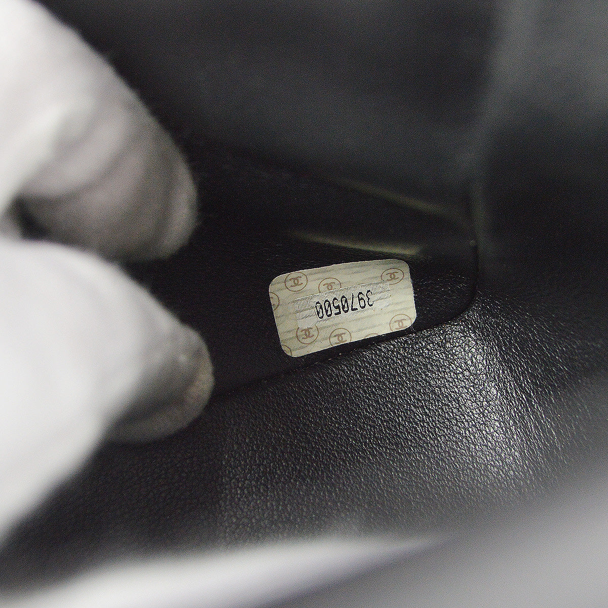 CHANEL 1994-1996 Border Flap Medium Black Lambskin 87841