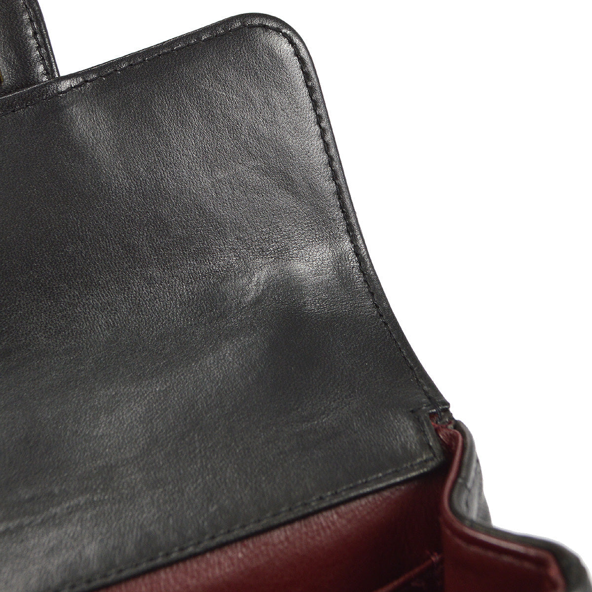 CHANEL Classic Flap Micro Square Handbag Black Lambskin 91607
