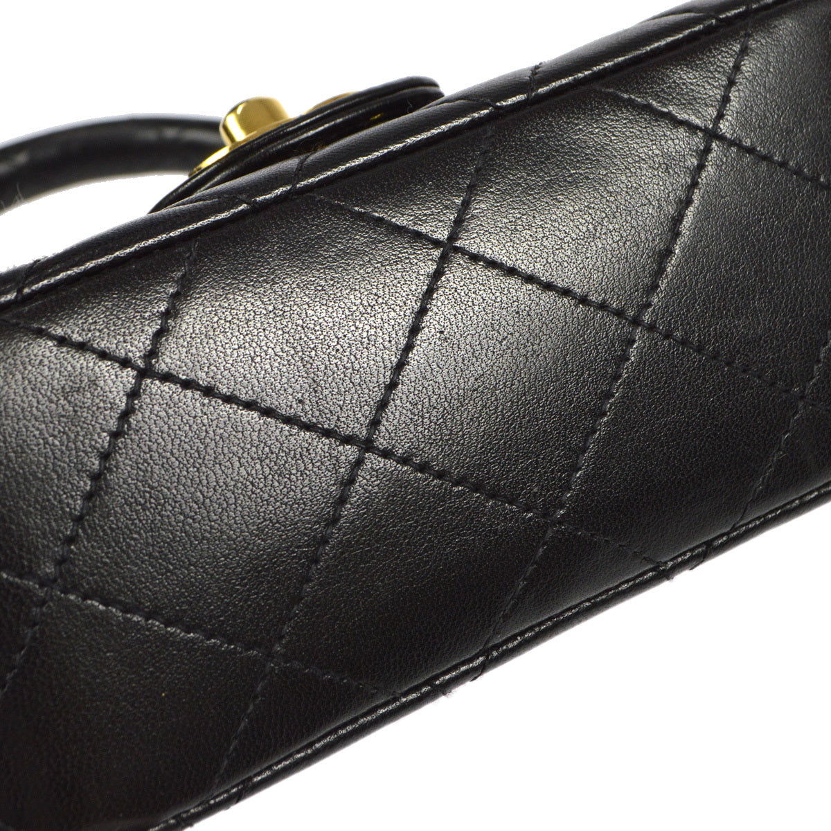 CHANEL Classic Flap Micro Square Handbag Black Lambskin 96837