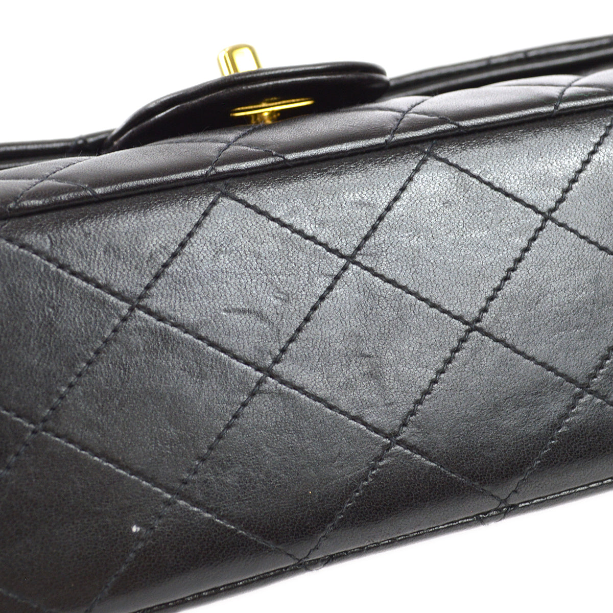 CHANEL 1994-1996 Classic Double Flap Medium Black Lambskin 97688
