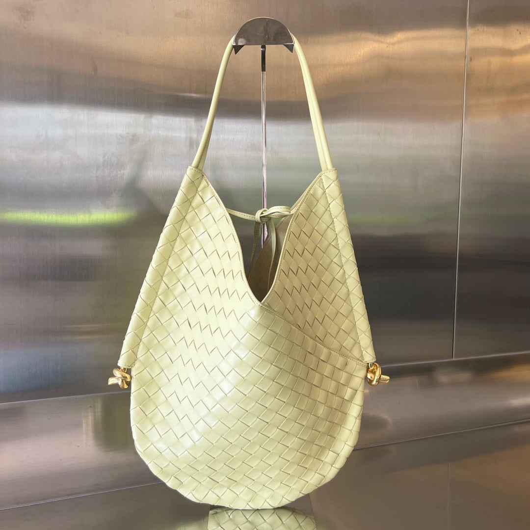 Luxury Bottega Veneta MEDIUM SOLSTICE 44 DARK CREAM LAMBSKIN