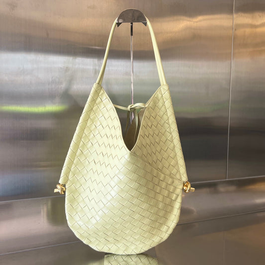 Luxury Bottega Veneta MEDIUM SOLSTICE 44 DARK CREAM LAMBSKIN