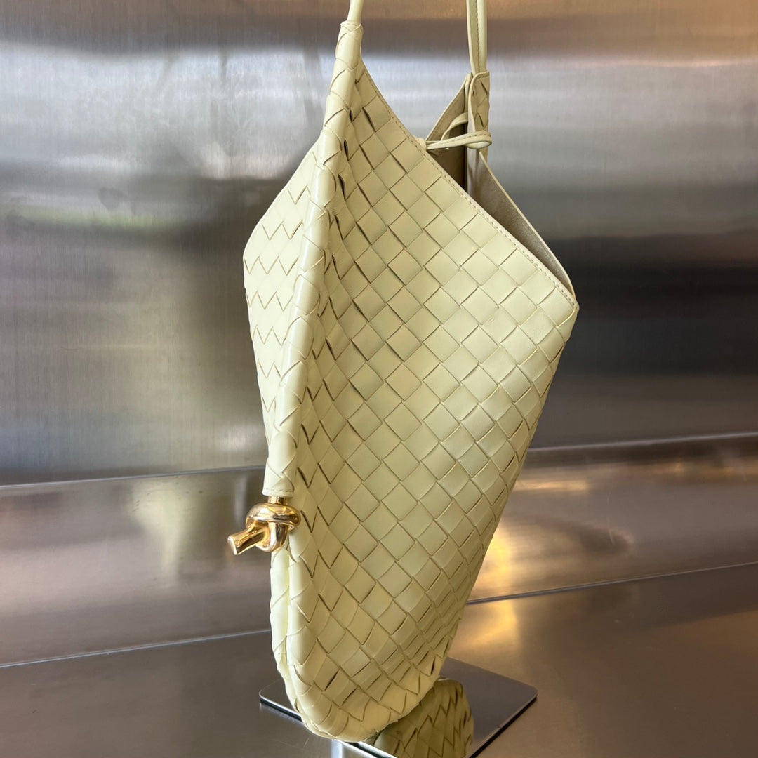 Luxury Bottega Veneta MEDIUM SOLSTICE 44 DARK CREAM LAMBSKIN