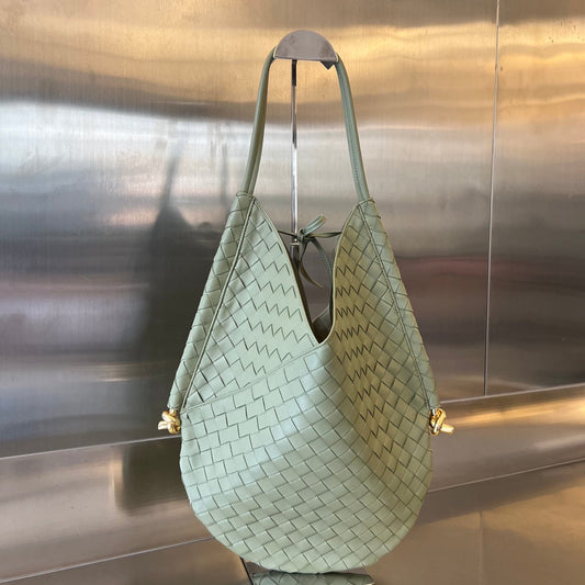 Luxury Bottega Veneta MEDIUM SOLSTICE 44 SARDINE GREY LAMBSKIN