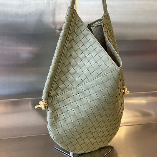 Luxury Bottega Veneta MEDIUM SOLSTICE 44 SARDINE GREY LAMBSKIN
