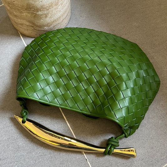 Luxury Bottega Veneta SARDINE 33 WITH CHAIN IN EMERALD GREEN LAMBSKIN