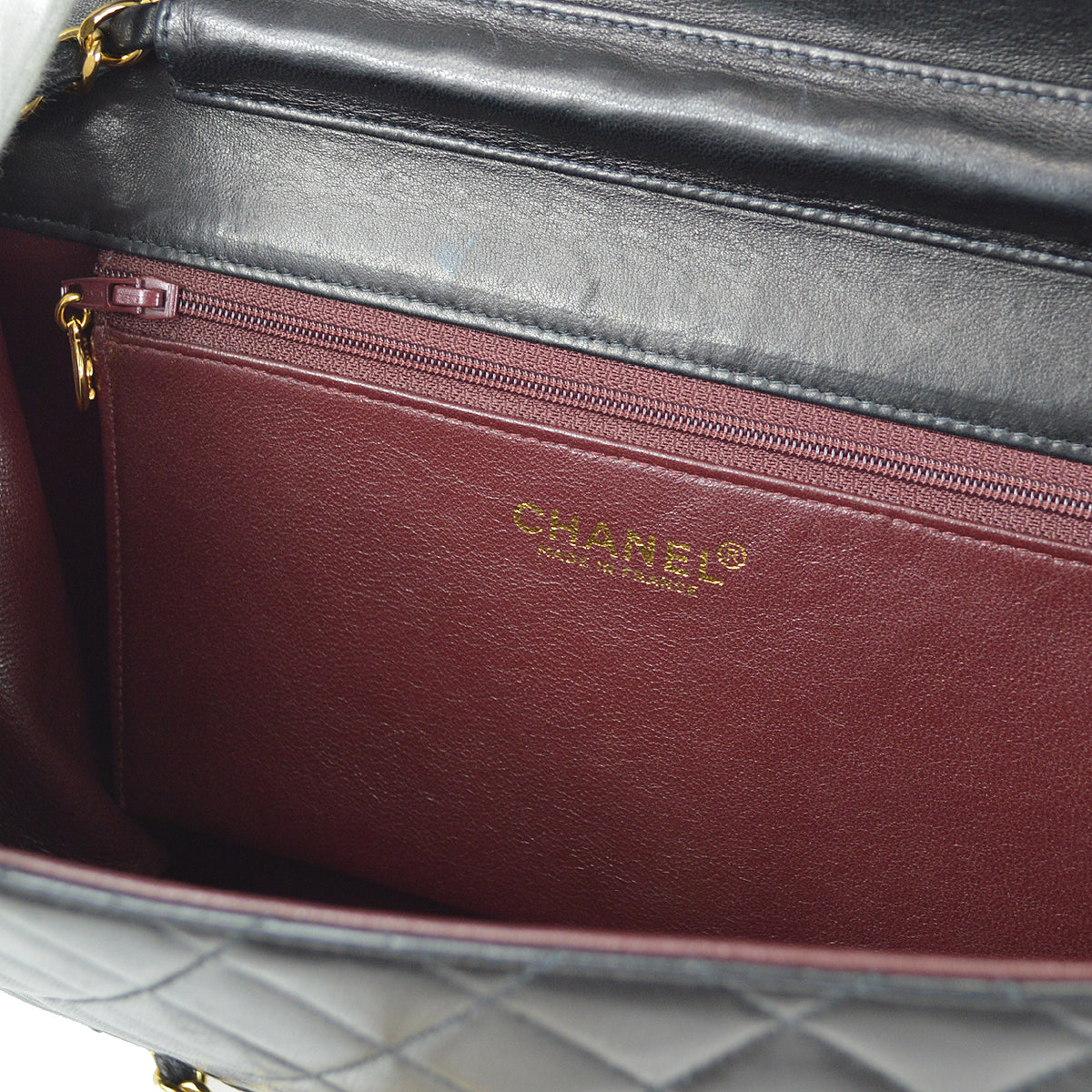 CHANEL Classic Flap Chain Shoulder Bag Black Lambskin 68235