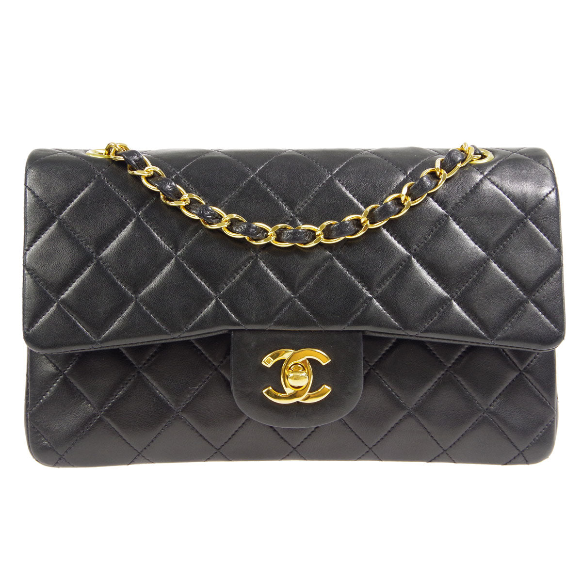 Luxury Chanel 1996-1997 Classic Double Flap Small Black Lambskin 66942
