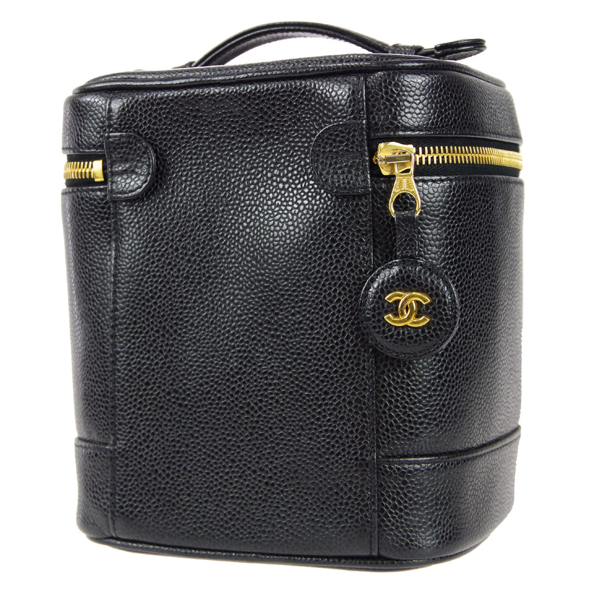 Luxury Chanel Vanity Handbag Black Caviar 78710