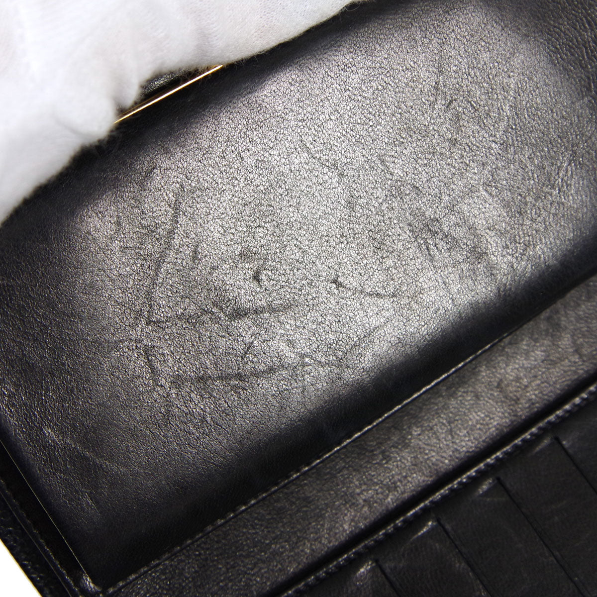 Luxury Chanel Long Bifold Wallet Black Caviar 78637