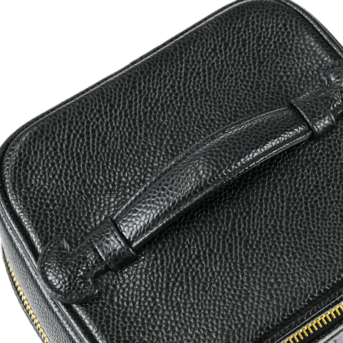 Luxury Chanel Vanity Handbag Black Caviar 78711