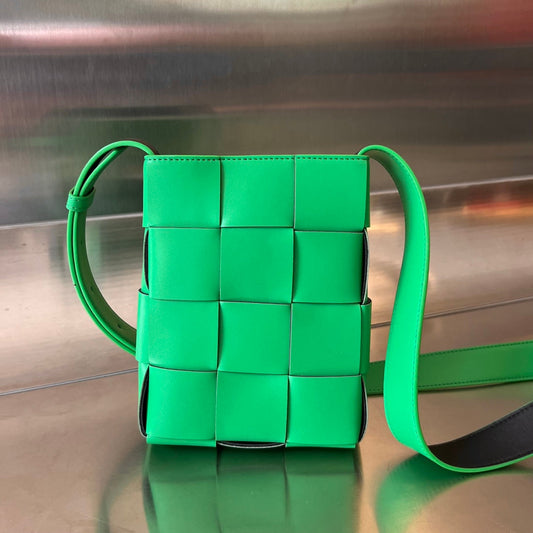 Luxury Bottega Veneta PHONE BAG 18 IN PARAKEET LAMBSKIN
