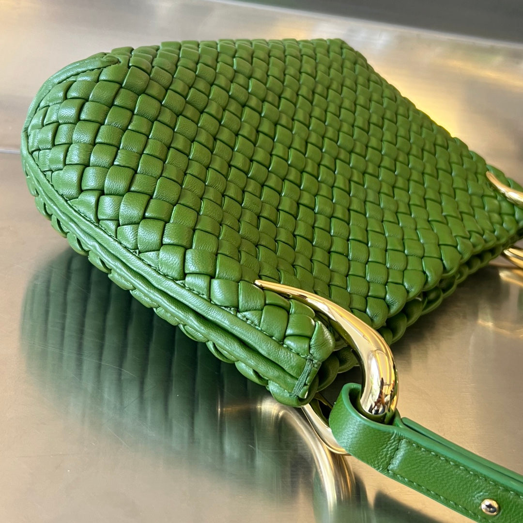 Luxury Bottega Veneta SMALL CLICKER 27 MOSS GREEN LAMBSKIN