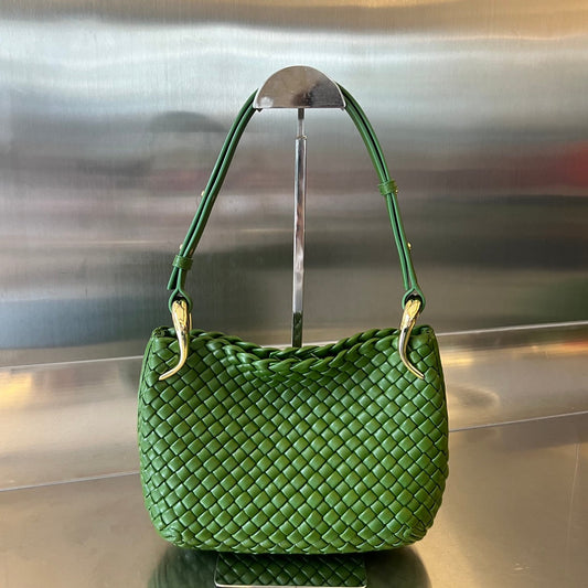 Luxury Bottega Veneta SMALL CLICKER 27 MOSS GREEN LAMBSKIN