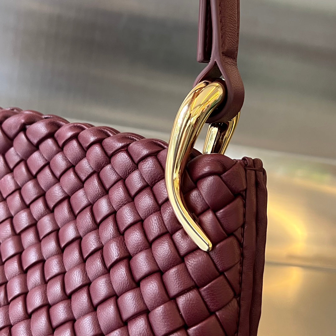 Luxury Bottega Veneta SMALL CLICKER 27 BAROLO LAMBSKIN