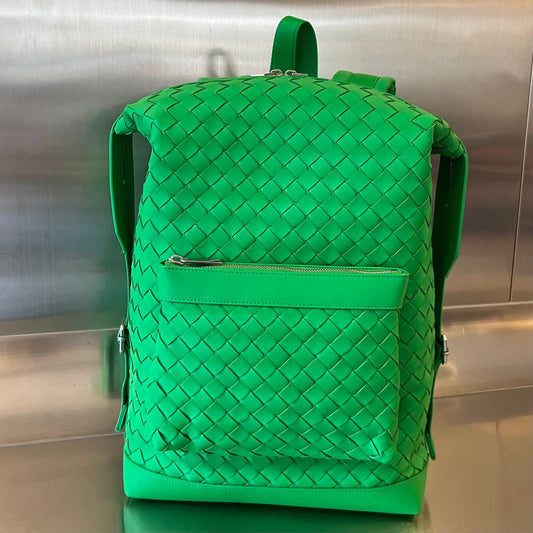 Luxury Bottega Veneta BACKPACK 42 IN PARAKEET GREEN CALFSKIN