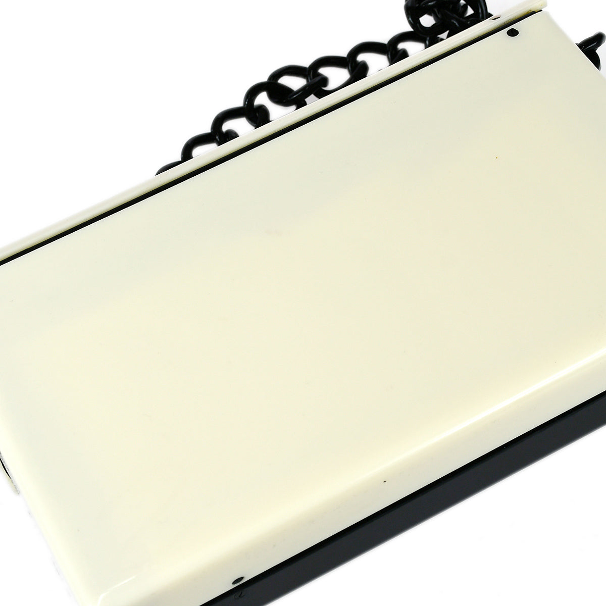 Luxury Chanel Plastic Chain Shoulder Bag Bi-color Black White 68630