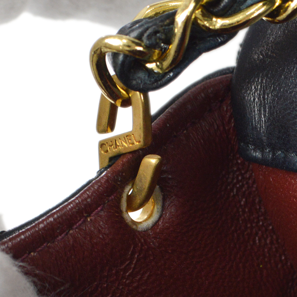 CHANEL Classic Flap Mini Square Chain Shoulder Bag Black Lambskin 78392