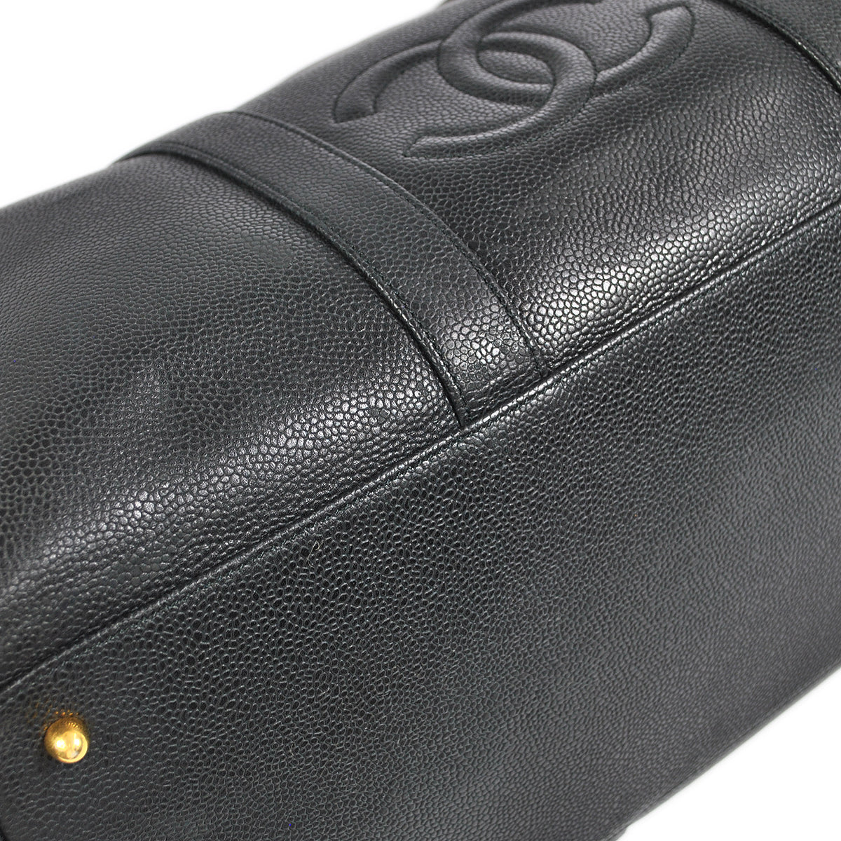Luxury Chanel Duffle Travel Handbag Black Caviar 78681