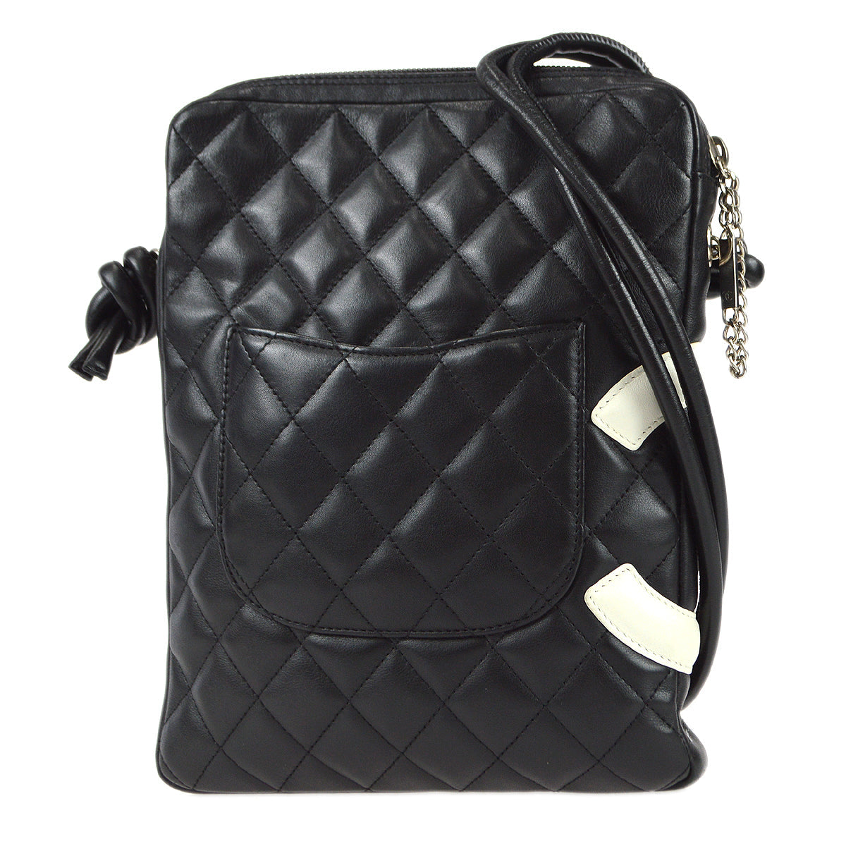 Luxury Chanel Cambon Ligne Shoulder Bag Black Calfskin 98565
