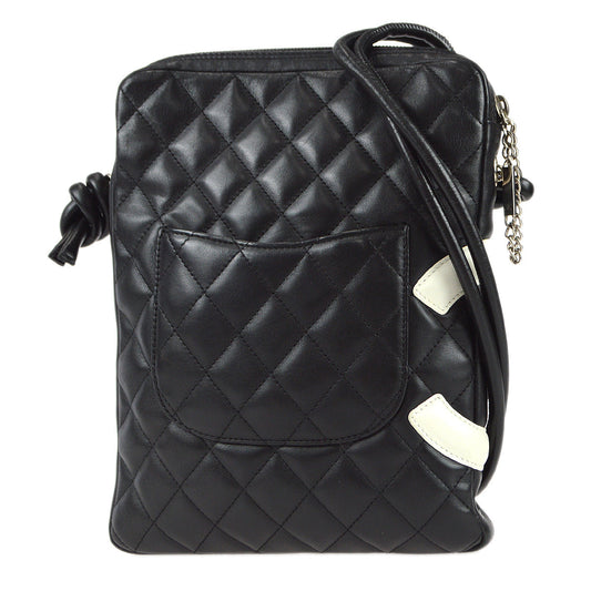 Luxury Chanel Cambon Ligne Shoulder Bag Black Calfskin 98565