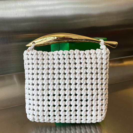 Luxury Bottega Veneta SARDINE 29 BAG IN WHITE LAMBSKIN
