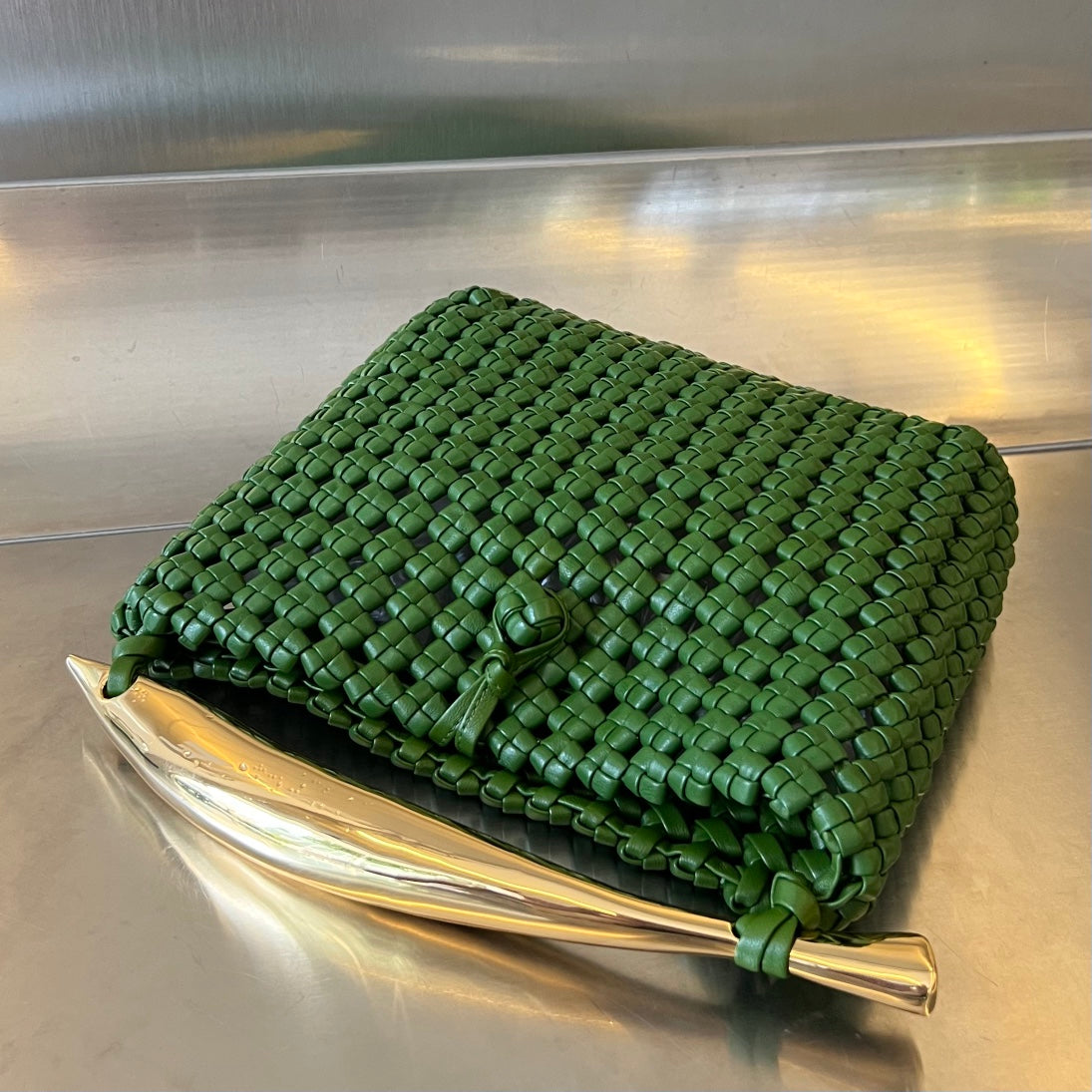 Luxury Bottega Veneta SARDINE 29 BAG IN GREEN LAMBSKIN