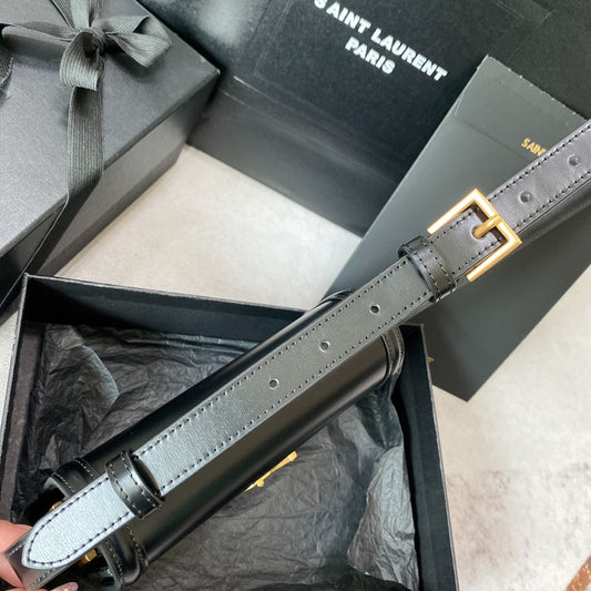 Luxury Saint Laurent SOLFERINO SMALL SATCHEL 19 IN BLACK CALFSKIN GOLD LOGO