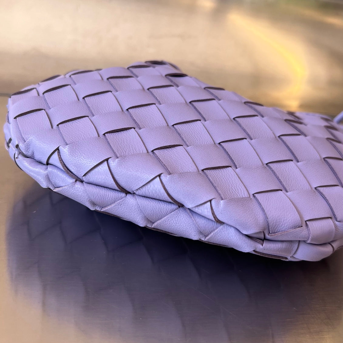 Luxury Bottega Veneta SARDINE 20 WITH CHAIN IN ORCHID PURPLE LAMBSKIN