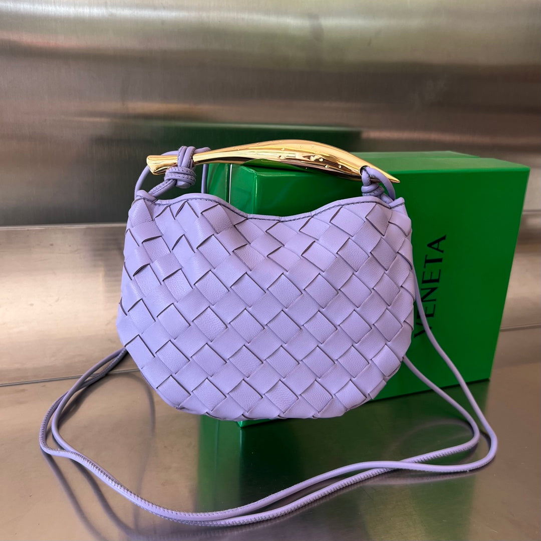 Luxury Bottega Veneta SARDINE 20 WITH CHAIN IN ORCHID PURPLE LAMBSKIN