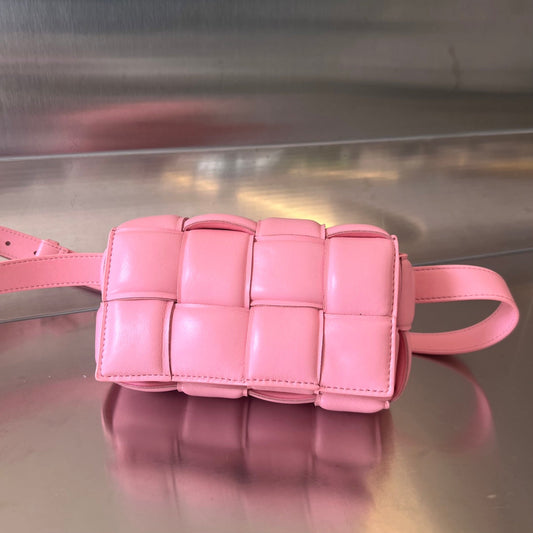Luxury Bottega Veneta MINI CASSETTE 18 IN LIGHT PINK LAMBSKIN