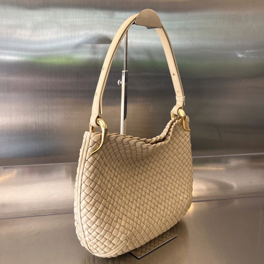 Luxury Bottega Veneta SMALL CLICKER 27 BEIGE LAMBSKIN
