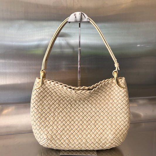 Luxury Bottega Veneta SMALL CLICKER 27 BEIGE LAMBSKIN