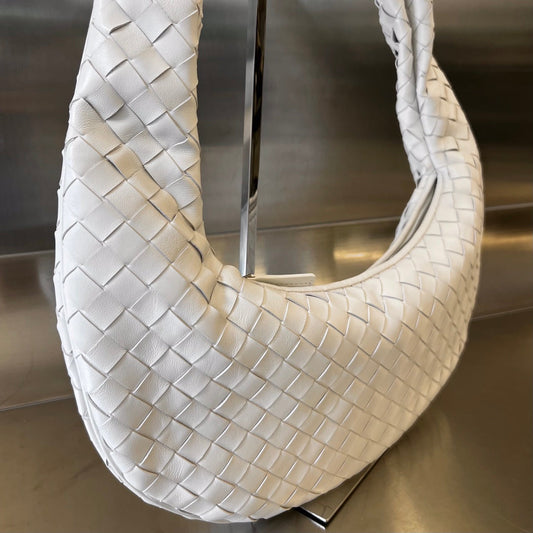 Luxury Bottega Veneta BUDDY 59 BAG IN WHITE CALFSKIN